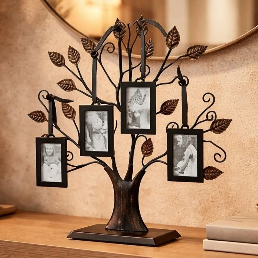Cole Street Tree of Life Picture‎ Frame Holder Bronze NEW 4-Photo 2x3